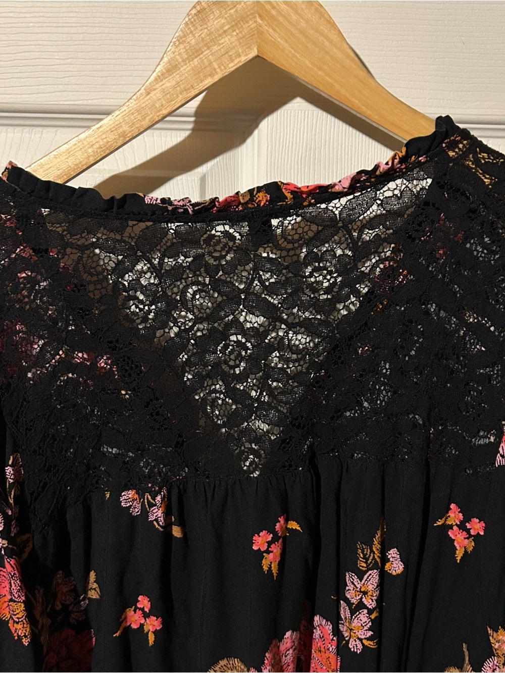 torrid Black Midi Dress with Pink & Brown Floral Print - Picture 9 of 9